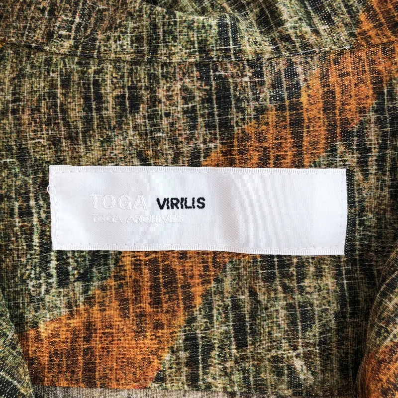 TOGA VIRILIS  / トーガビリリース | Lame print shirt /ラメプリント オープンカラーシャツ | 44 | メンズ