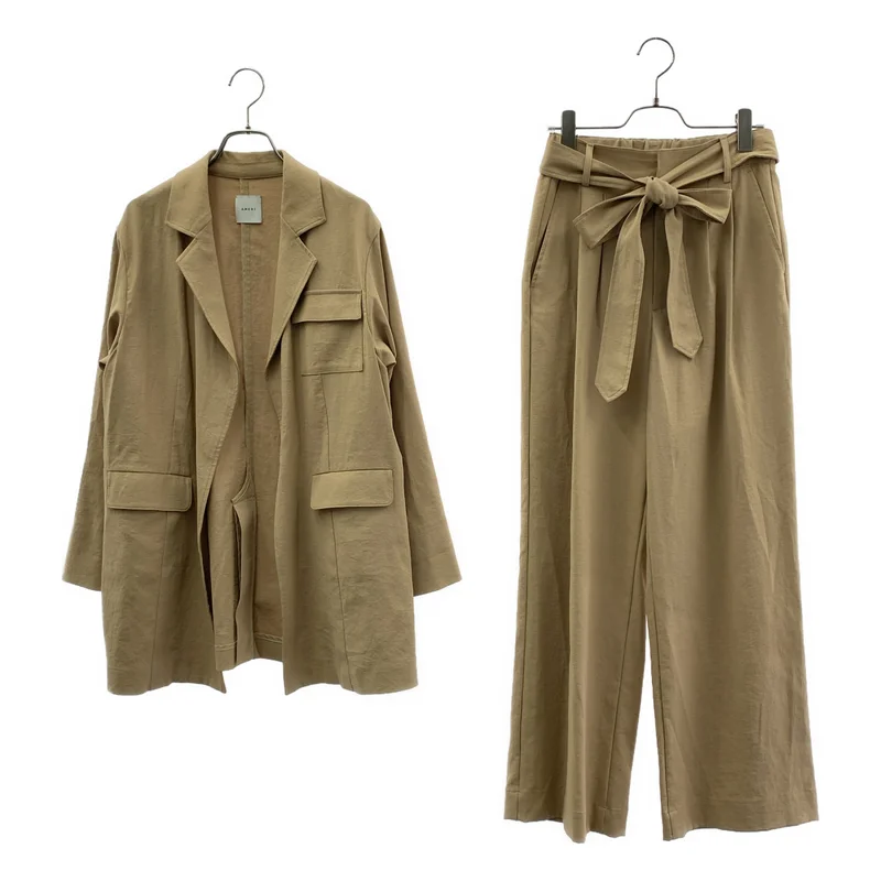 AMERI / アメリ | セットアップ /  LITTLE LINEN SET ジャケット パンツ | F | レディース