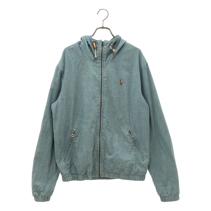 POLO RALPH LAUREN / ポロラルフローレン | シャンブレー フーデッドジャケット | S | レディース