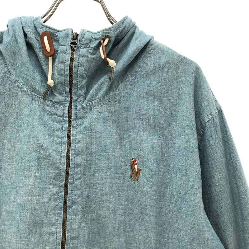 POLO RALPH LAUREN / ポロラルフローレン | シャンブレー フーデッドジャケット | S | レディース