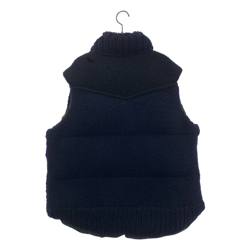 sacai / サカイ | リバーシブル 異素材 切替 ニット ミリタリー 中綿ベスト |