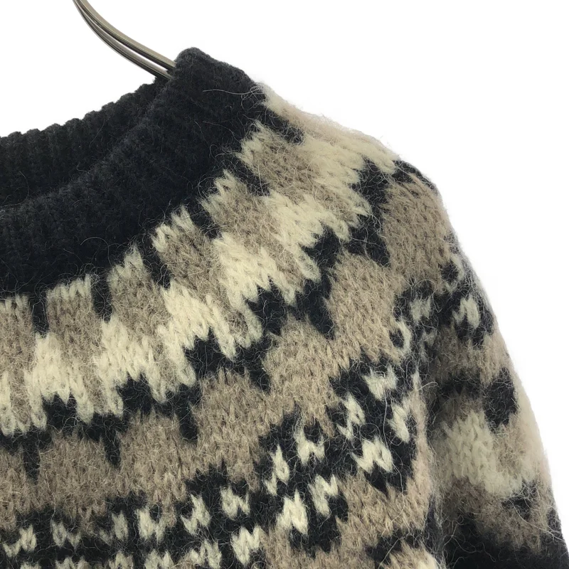 BATONER / バトナー | MOHAIR NORDIC CREW NECK / モヘヤ ノルディック ニット セーター | 2 | メンズ