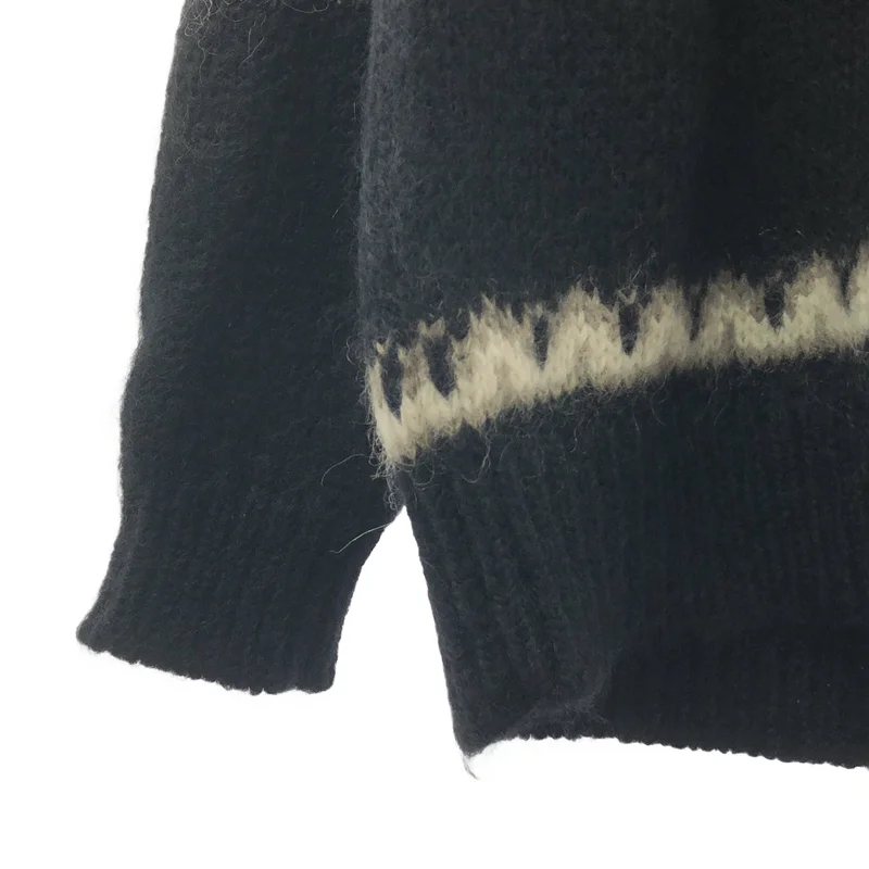 BATONER / バトナー | MOHAIR NORDIC CREW NECK / モヘヤ ノルディック ニット セーター | 2 | メンズ