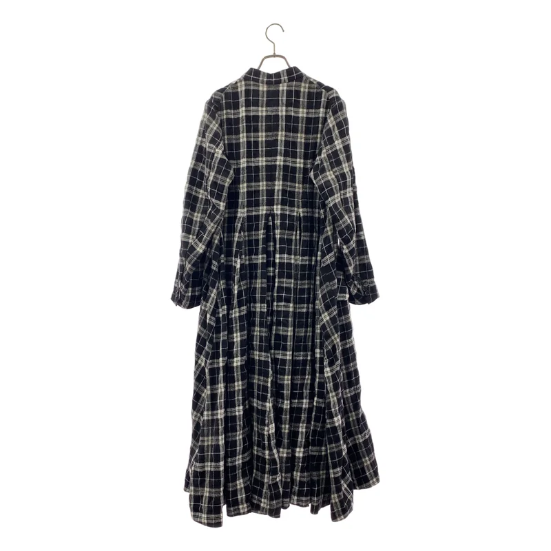 tao COMME des GARCONS / タオコムデギャルソン | 2023AW | ウール縮絨 チェック スタンドカラーワンピース | S | レディース