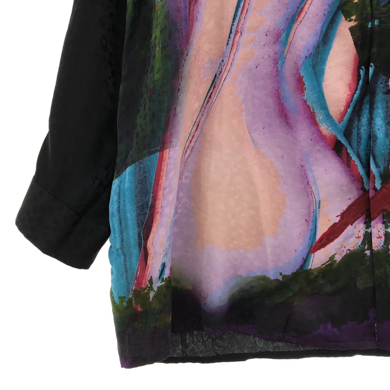 YOHJI YAMAMOTO POUR HOMME / ヨウジヤマモトプールオム | 2019SS | シルク 女柄シャツ HH-B17-407 | 2 | メンズ