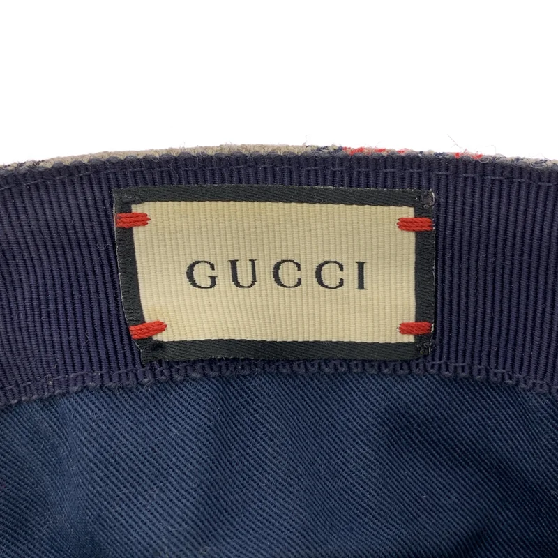 GUCCI / グッチ | チェック 刺しゅう キャップ | XL | その他