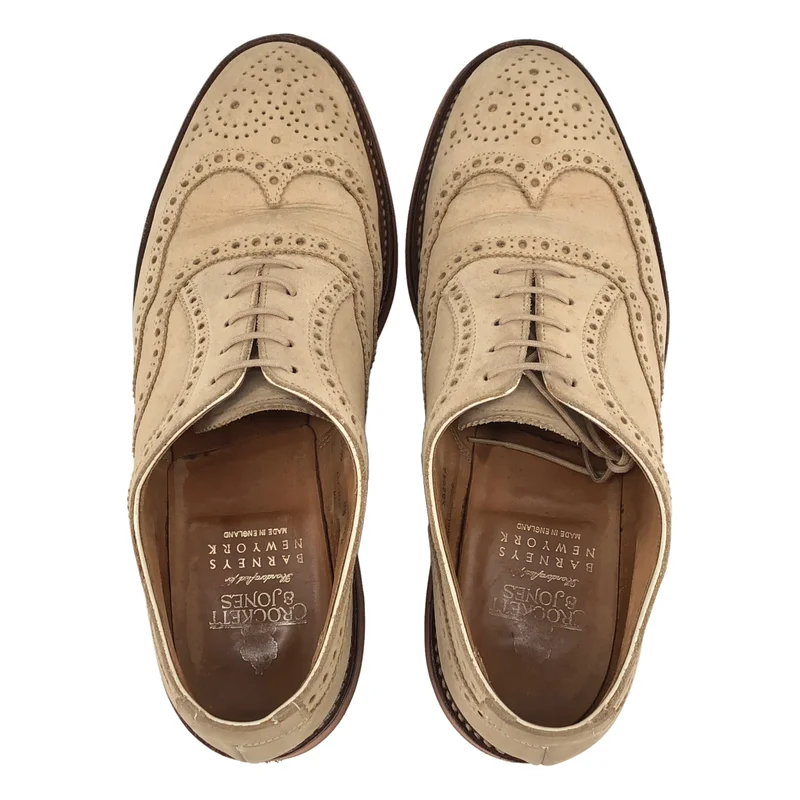 CROCKETT&JONES / クロケット&ジョーンズ | × BARNEYS NEWYORK / 別注 スエード ウィングチップ レースアップシューズ | 8 1/2 | メンズ