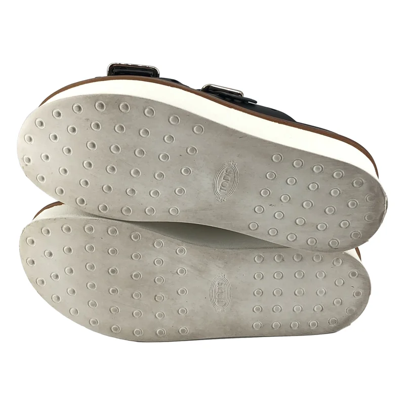 TOD'S / トッズ | パンチングレザー ベルト サンダル | 39 | レディース