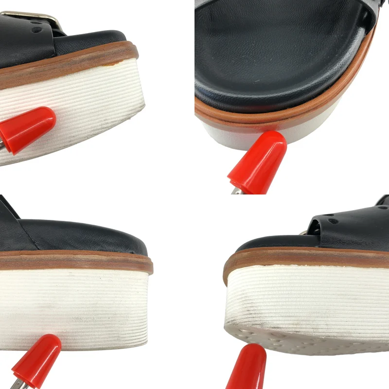 TOD'S / トッズ | パンチングレザー ベルト サンダル | 39 | レディース