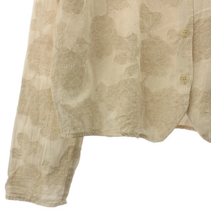 CLANE / クラネ | FLOWER JACQUARD SET UP / フラワー ジャガード シャツ ブラウス / サイドジップ スカート 総裏地 | F | レディース