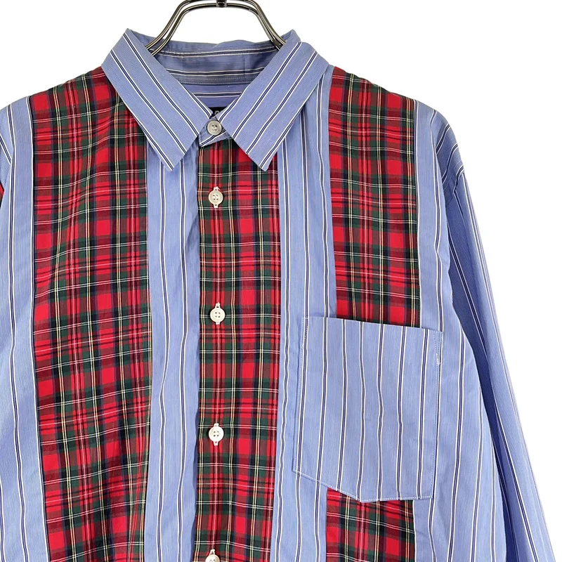 COMME des GARCONS HOMME DEUX / コムデギャルソンオムドゥ | 2014AW | タータンチェック ストライプ シャツ | S | メンズ