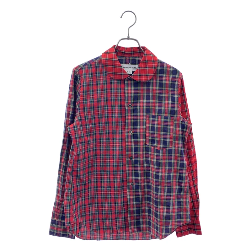 COMME des GARCONS GIRL / コムデギャルソンガール | 2020AW | タータンチェック 丸襟 シャツ ブラウス | S | レディース