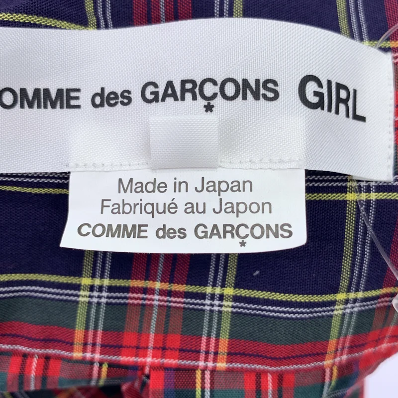 COMME des GARCONS GIRL / コムデギャルソンガール | 2020AW | タータンチェック 丸襟 シャツ ブラウス | S | レディース