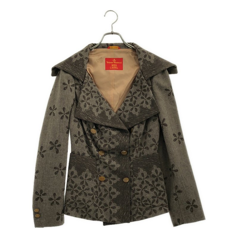 Vivienne Westwood / ヴィヴィアンウエストウッド | 90s フラワープリントダブルブレストジャケット | 42 | レディース