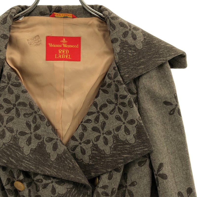 Vivienne Westwood / ヴィヴィアンウエストウッド | 90s フラワープリントダブルブレストジャケット | 42 | レディース