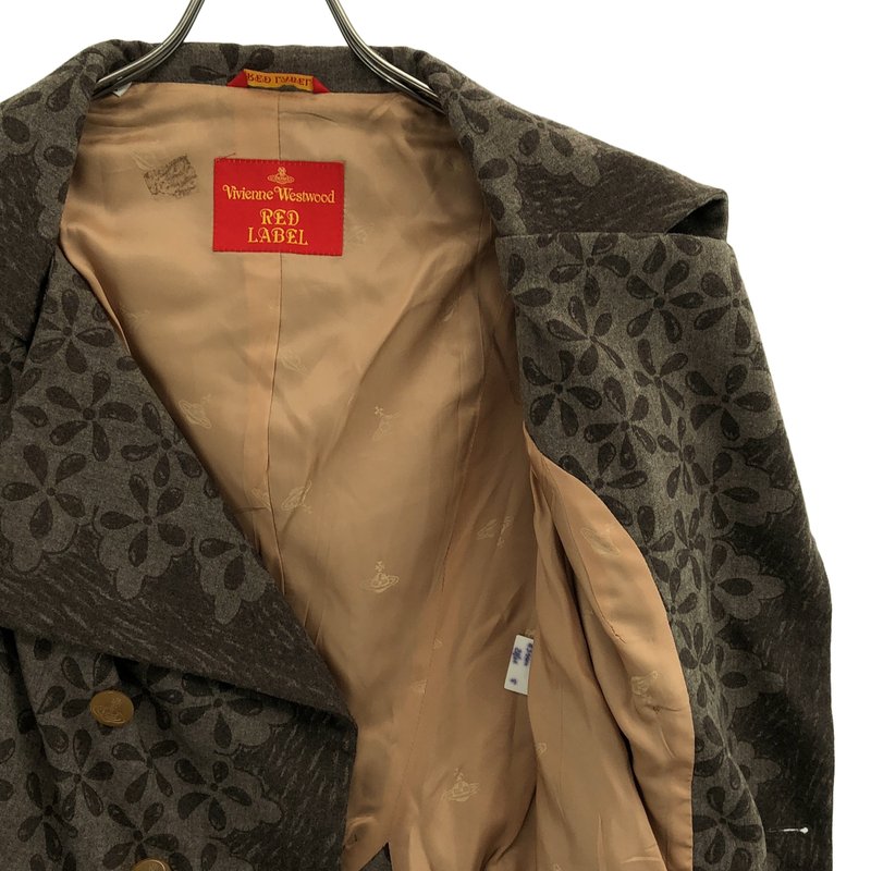 Vivienne Westwood / ヴィヴィアンウエストウッド | 90s フラワープリントダブルブレストジャケット | 42 | レディース