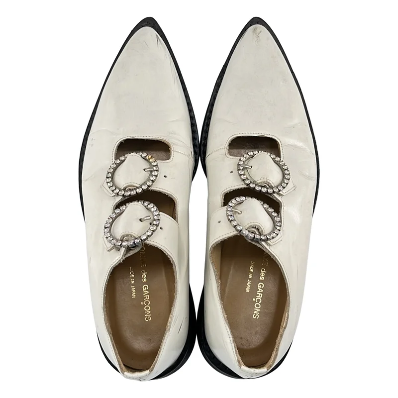 COMME des GARCONS / コムデギャルソン | ビジューバックルレザーシューズ | 22 | レディース