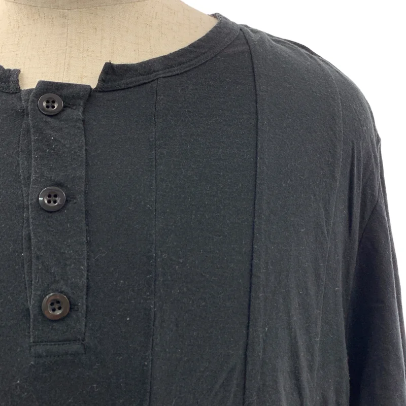 YOHJI YAMAMOTO POUR HOMME / ヨウジヤマモトプールオム | 2011SS | 変形 アシンメトリー ヘンリーネック カットソー | 3 | メンズ