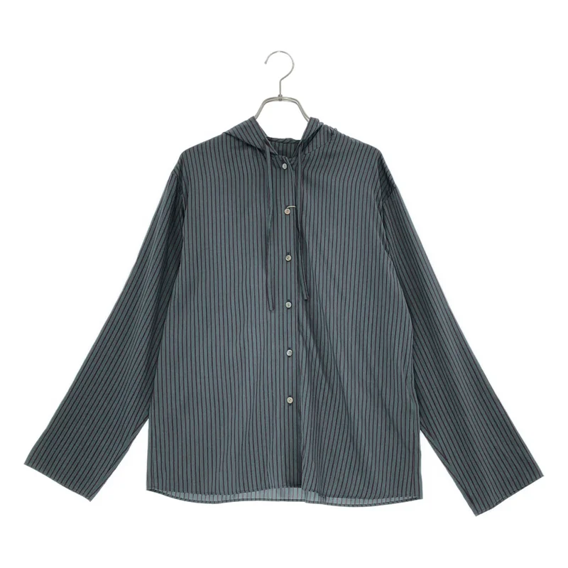 steven alan / スティーブンアラン | ストライプ フーデッドシャツ | S | レディース