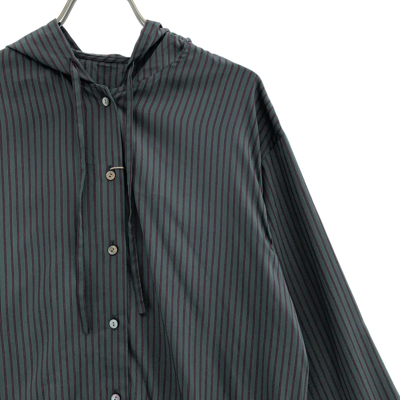 steven alan / スティーブンアラン | ストライプ フーデッドシャツ | S | レディース