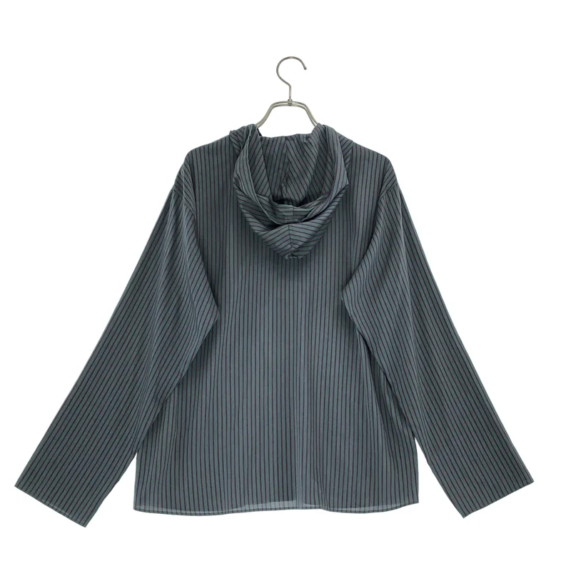 steven alan / スティーブンアラン | ストライプ フーデッドシャツ | S | レディース