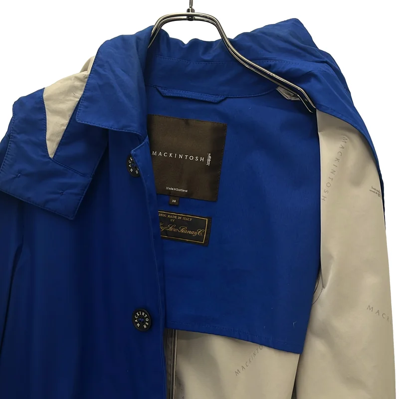 MACKINTOSH / マッキントッシュ | × LoroPiana / ロロ・ピアーナ フライフロント コート フーディ / ロゴ総裏地 | 38 | メンズ