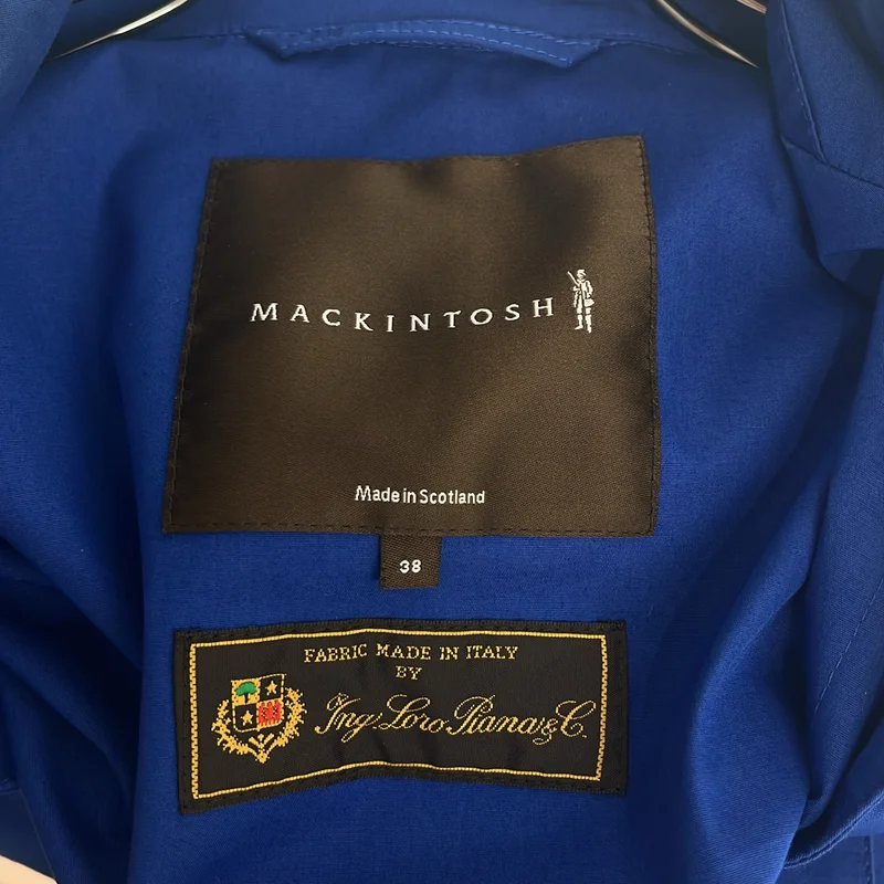 MACKINTOSH / マッキントッシュ | × LoroPiana / ロロ・ピアーナ フライフロント コート フーディ / ロゴ総裏地 | 38 | メンズ