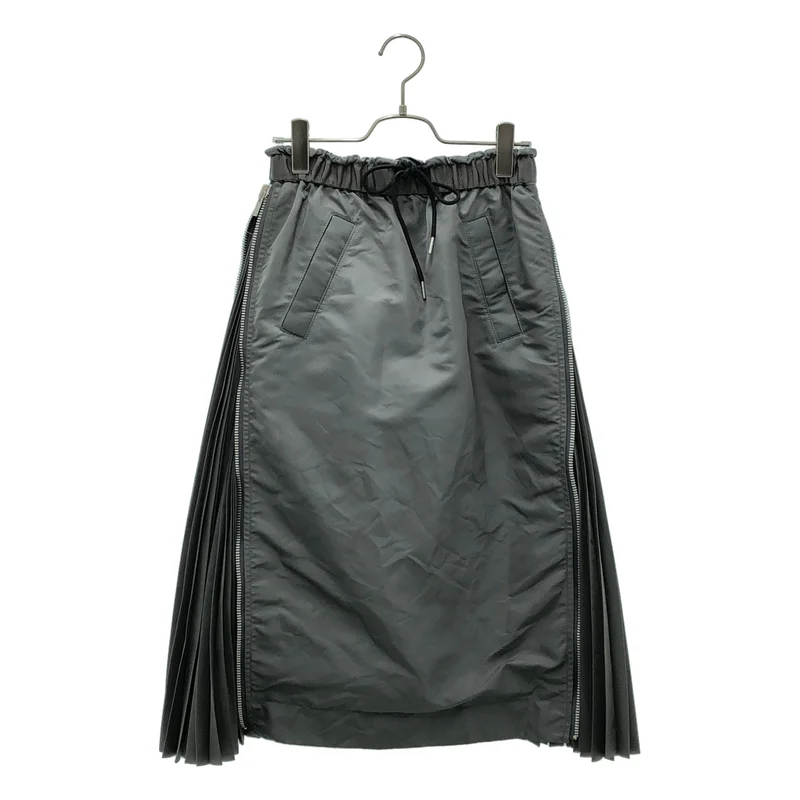 sacai / サカイ | 2023AW | Nyron Twill Skirt ジップ ロングスカート | 0 | レディース