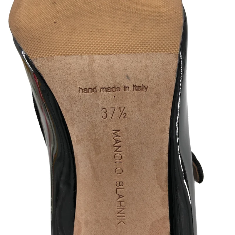 MANOLO BLAHNIK / マノロブラニク | パテント ポインテッドトゥ パンプス | 37 1/2 | レディース