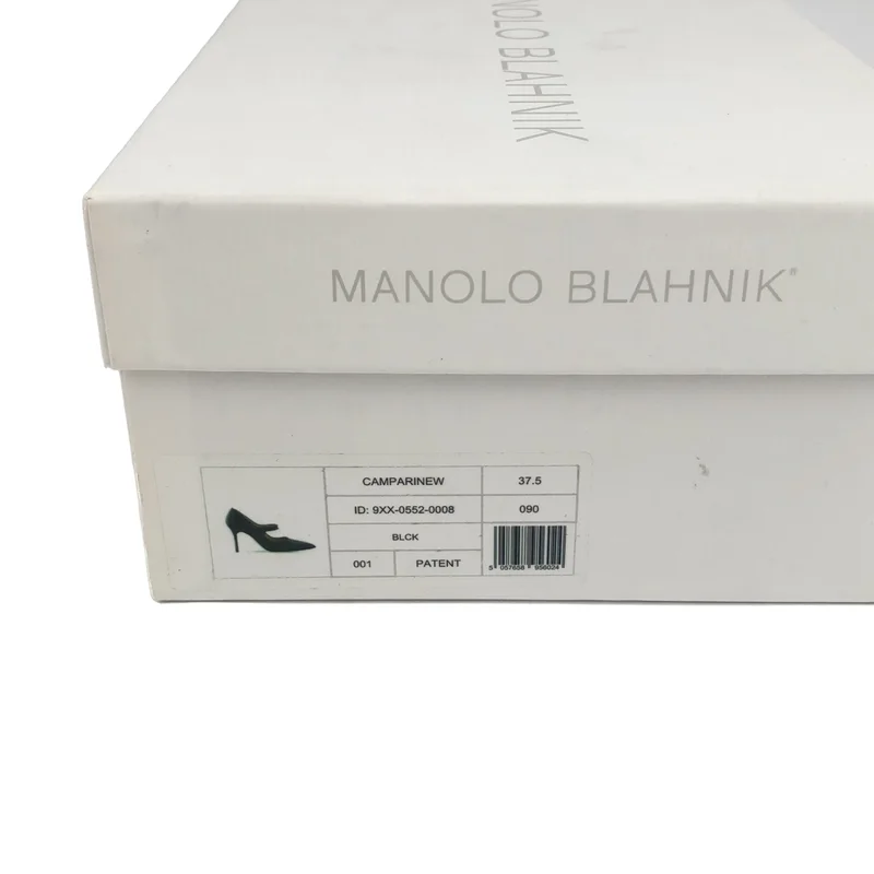 MANOLO BLAHNIK / マノロブラニク | パテント ポインテッドトゥ パンプス | 37 1/2 | レディース