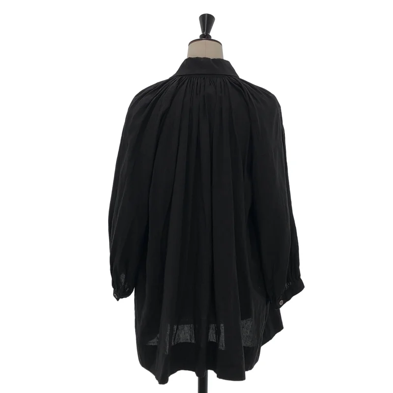 tricot COMME des GARCONS / トリココムデギャルソン | 2014SS | コットン リネン ギャザー プルオーバー ブラウス | M | レディース