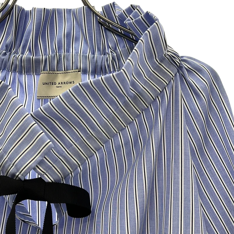 UNITED ARROWS / ユナイテッドアローズ | ギャザーフリル リボンブラウス 1521-162-1482 | 36 | レディース