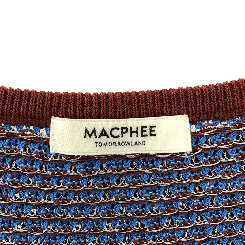 Tomorrowland MACPHEE / トゥモローランドマカフィー | 2025SS | コットンナイロンラメボーダー クルーネックプルオーバー | S | レディース