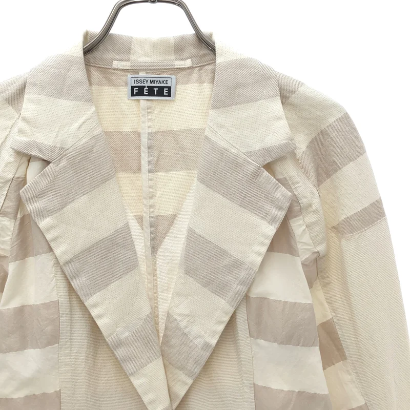 ISSEY MIYAKE FETE / イッセイミヤケフェット | A-POC INSIDE / ボーダー切替 テーラードジャケット | 2 | レディース