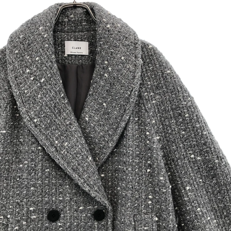 CLANE / クラネ | × MINAMI TANAKA OVER TWEED COAT コート | 1 | レディース