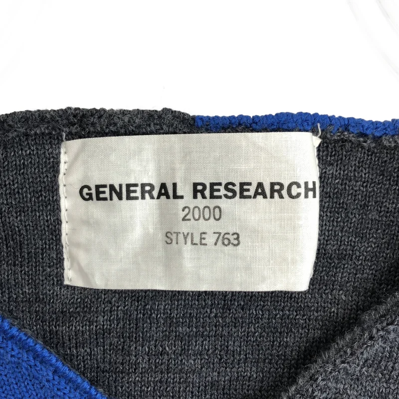 GENERAL RESEARCH / ジェネラルリサーチ | ウール ストライプ  Vネック ニット | L | メンズ