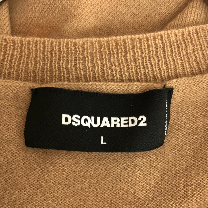 DSQUARED2 / ディースクエアード | 2023AW | ウール カシミヤ ダメージ加工 ニットカーディガン | L | メンズ