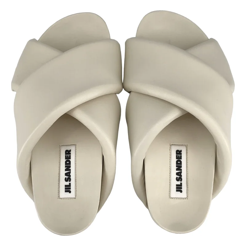 JIL SANDER / ジルサンダー | パデッド クロスストラップ サンダル J15WP0043 | 37 | レディース