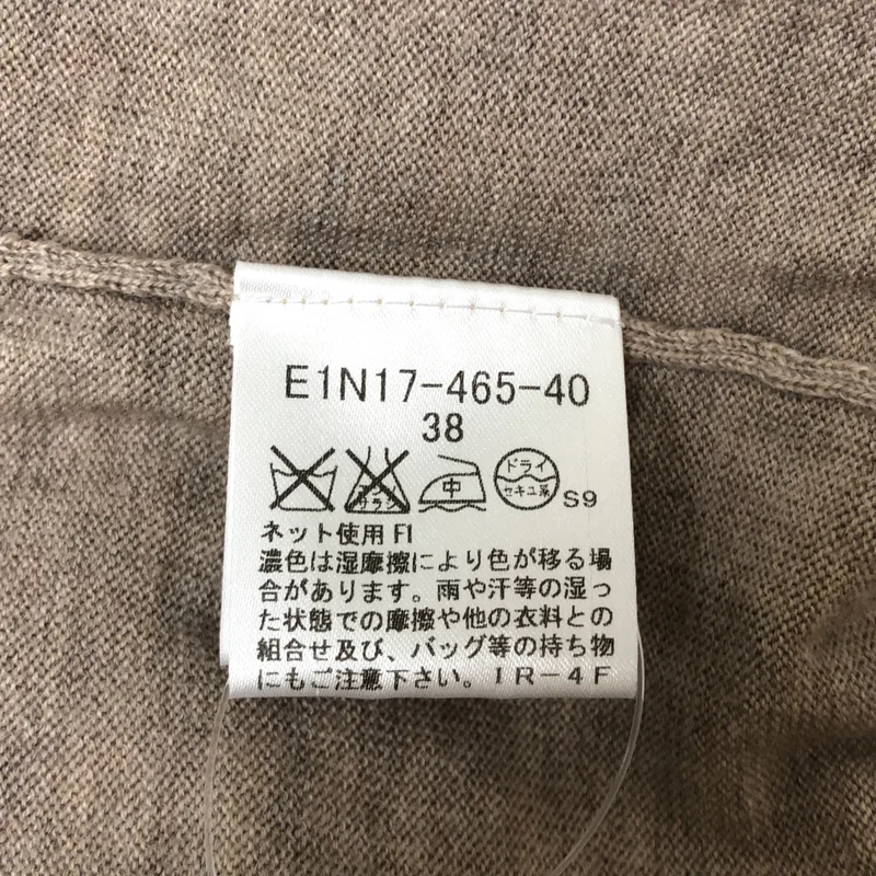 BURBERRY BLUE LABEL / バーバリーブルーレーベル | ウール ロゴ刺しゅう クルーネックカーディガン | 38 | レディース