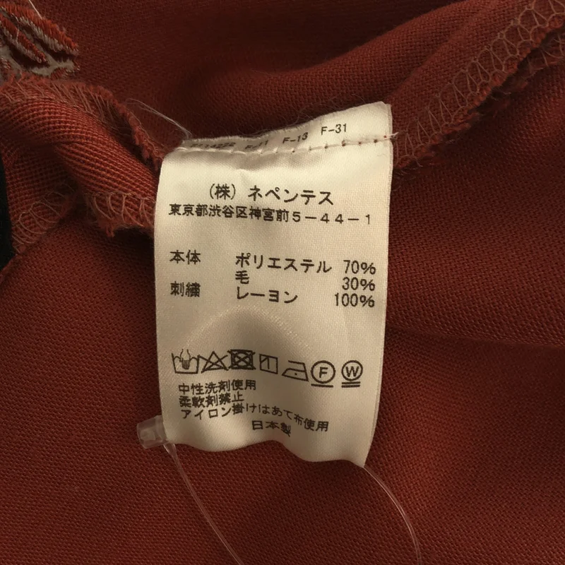 Needles / ニードルス | パピヨン 刺しゅう 2タック スラックス | M | メンズ