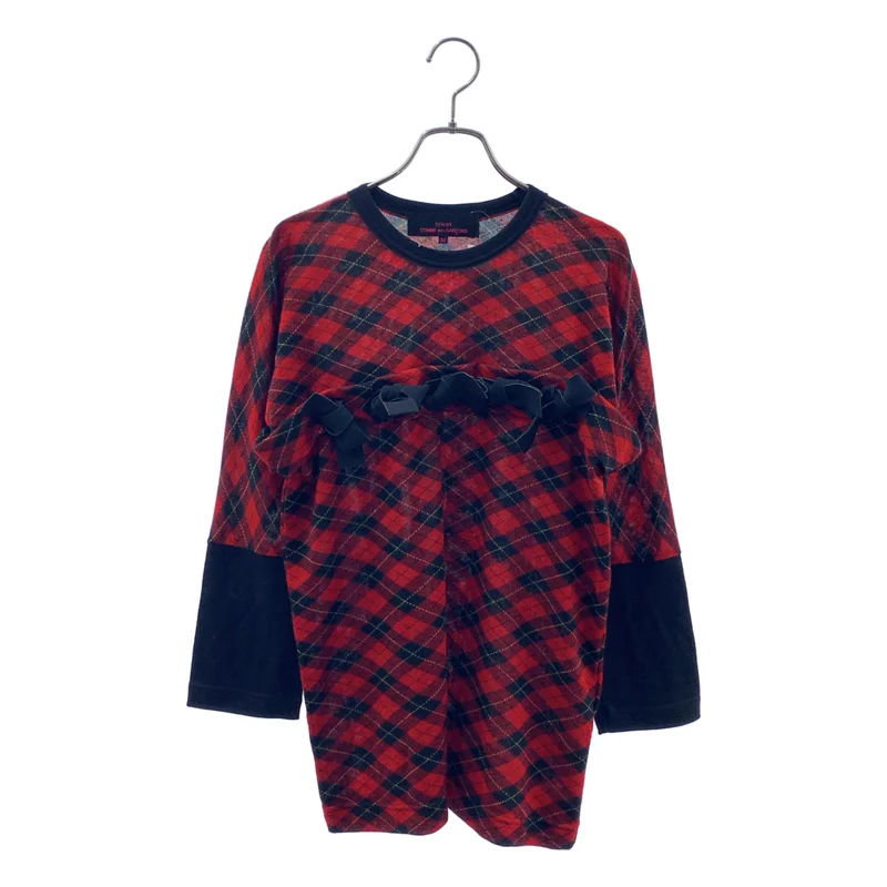 tricot COMME des GARCONS / トリココムデギャルソン | 2015AW | ウール 総柄 リボン装飾 ニット トップス | M | レディース