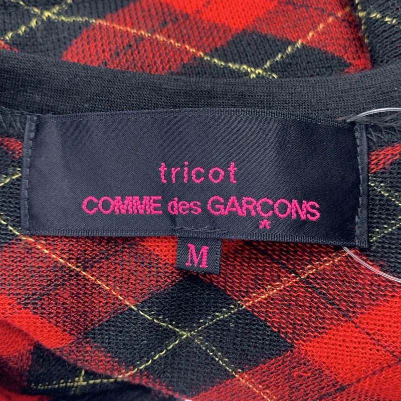 tricot COMME des GARCONS / トリココムデギャルソン | 2015AW | ウール 総柄 リボン装飾 ニット トップス | M | レディース