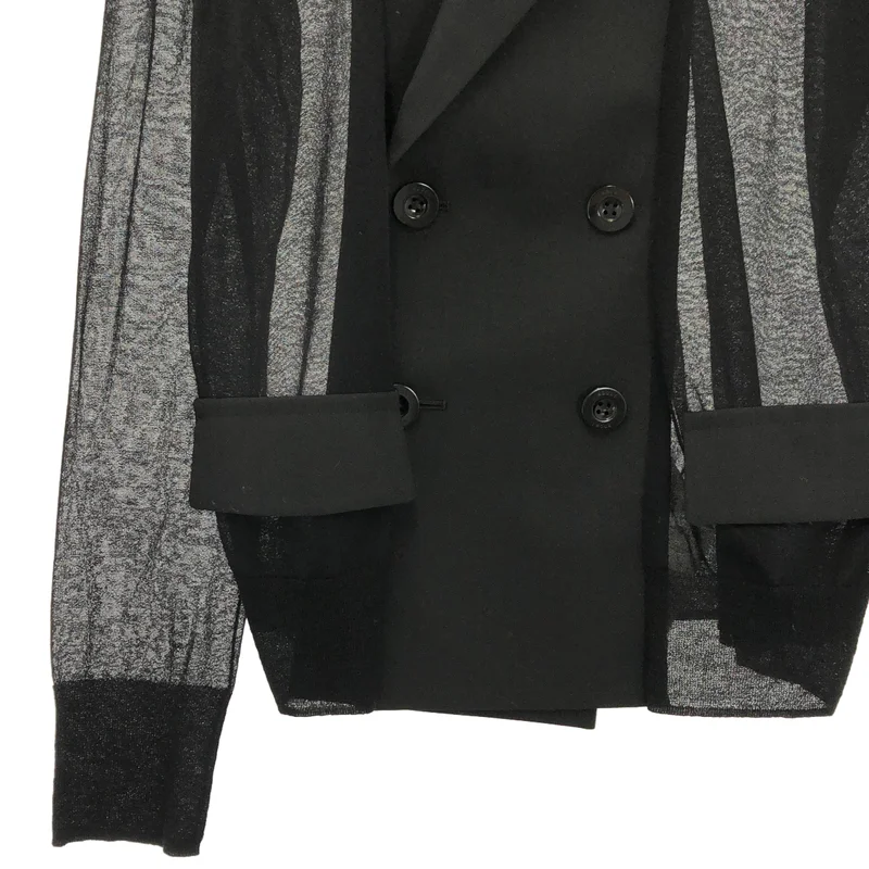 sacai / サカイ | 異素材切替 テーラードジャケット 25-07639 | 1 | レディース