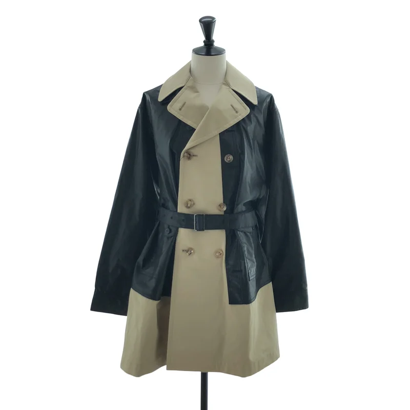 JUNYAWATANABE COMMEdesGARCONS MAN / ジュンヤワタナベマン | 2026SS | エステルチンツ加工×綿ギャバポリウレタン ラミネートトレンチコート | M | メンズ