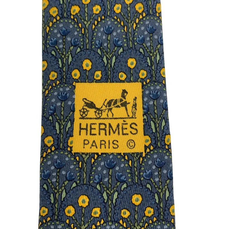HERMES / エルメス | 総柄 ネクタイ |