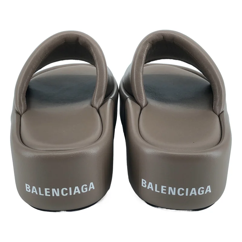BALENCIAGA / バレンシアガ | レザー プラットフォーム サンダル | 35 | レディース