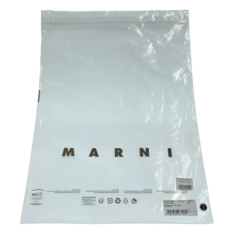 MARNI / マルニ | メンディングロゴ オーガニックコットン Tシャツ | 48 | メンズ