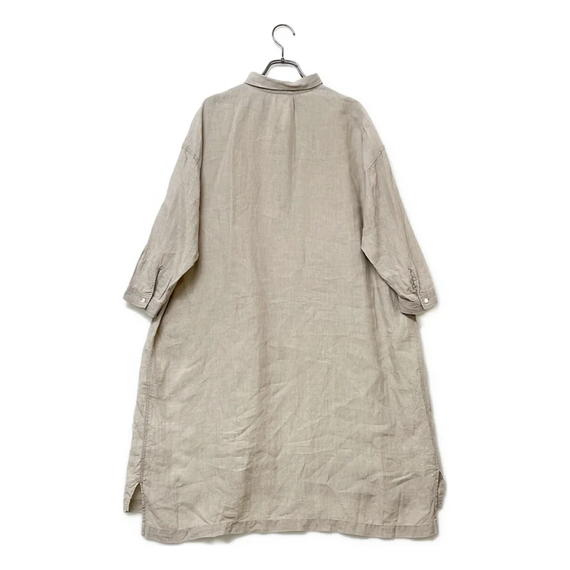ICHI Antiquites / イチアンティークス | リネン プルオーバー シャツワンピース |