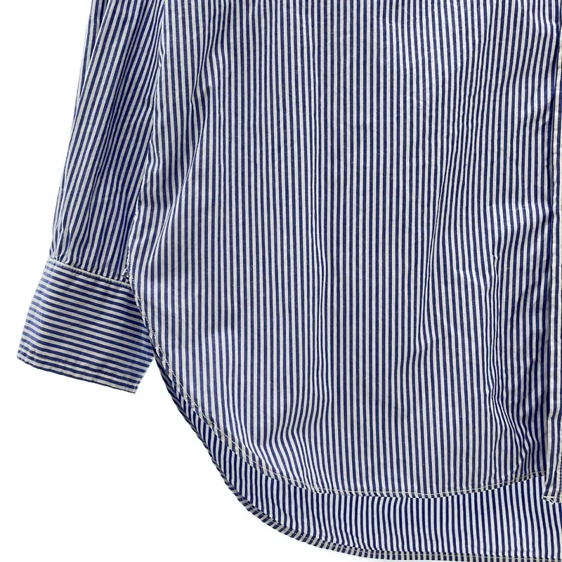 HERILL / ヘリル | Broad Work Shirt / ボーダー ワーク シャツ | 0 | レディース