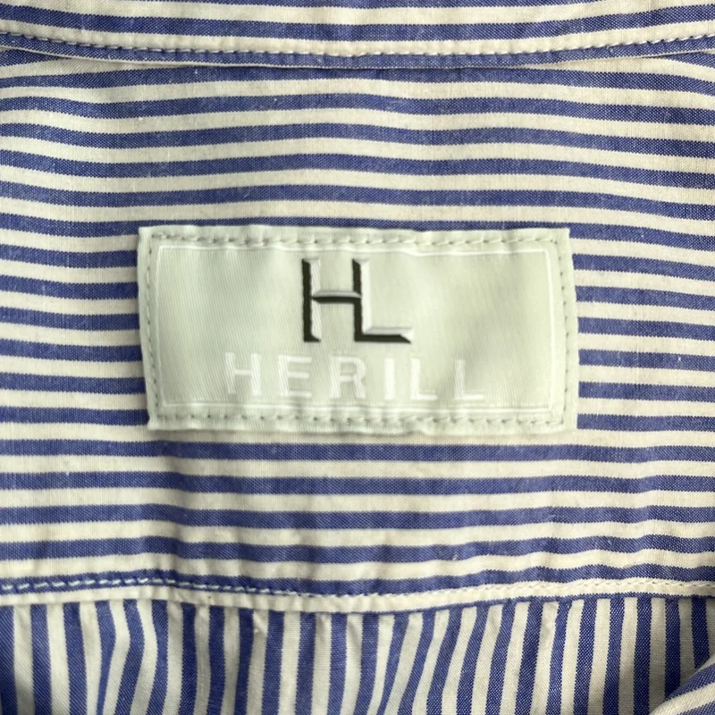 HERILL / ヘリル | Broad Work Shirt / ボーダー ワーク シャツ | 0 | レディース